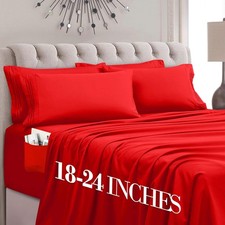 Luxury 6-Piece Sheet Set, Ultra Soft 1800 Premium Hotel Quality Microfiber Sh...