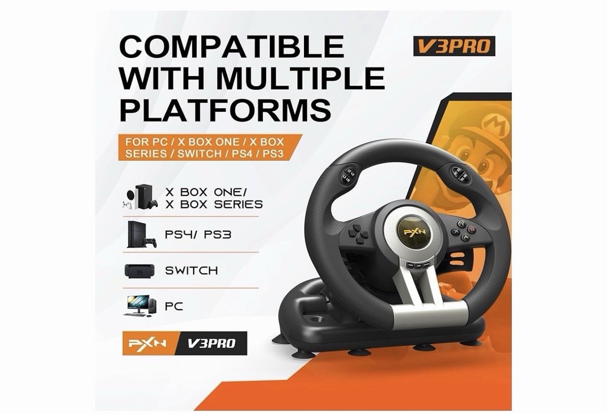 PXN V3 Pro Racing Steering Wheel With Pedals PS4 PC XBOX ONE PXN V3 Pro Racing Steering Wheel With Pedals PS4 PC XBOX ONE