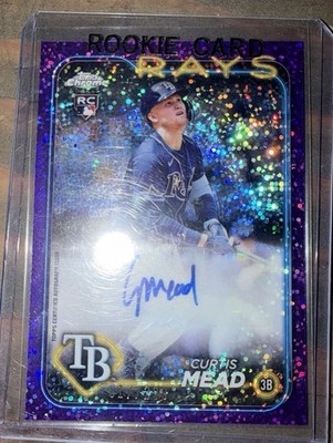 2024 Topps Chrome Update Curtis Mead Purple Speckle Auto RC /299
