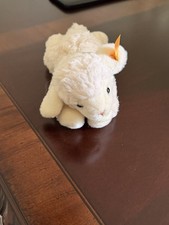 Steiff Original Linda Lamb White Plush Button in Ear Tags Germany