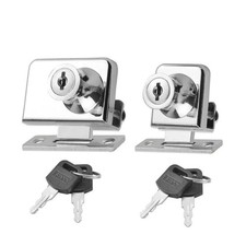 1/5/10Pcs Glass Door Lock Home Cabinets Single/Double Door For 5-8mm Glass