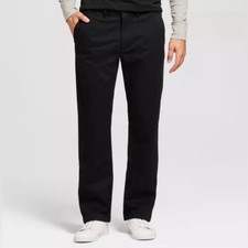 Men's Goodfellow Straight Slim Hennepin Black Chino Pants Size 40x30