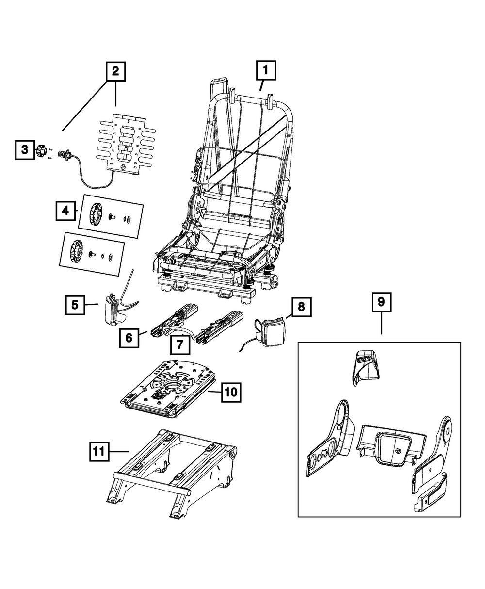 Genuine Mopar Seat Cushion Shield 5SG60LXBAA