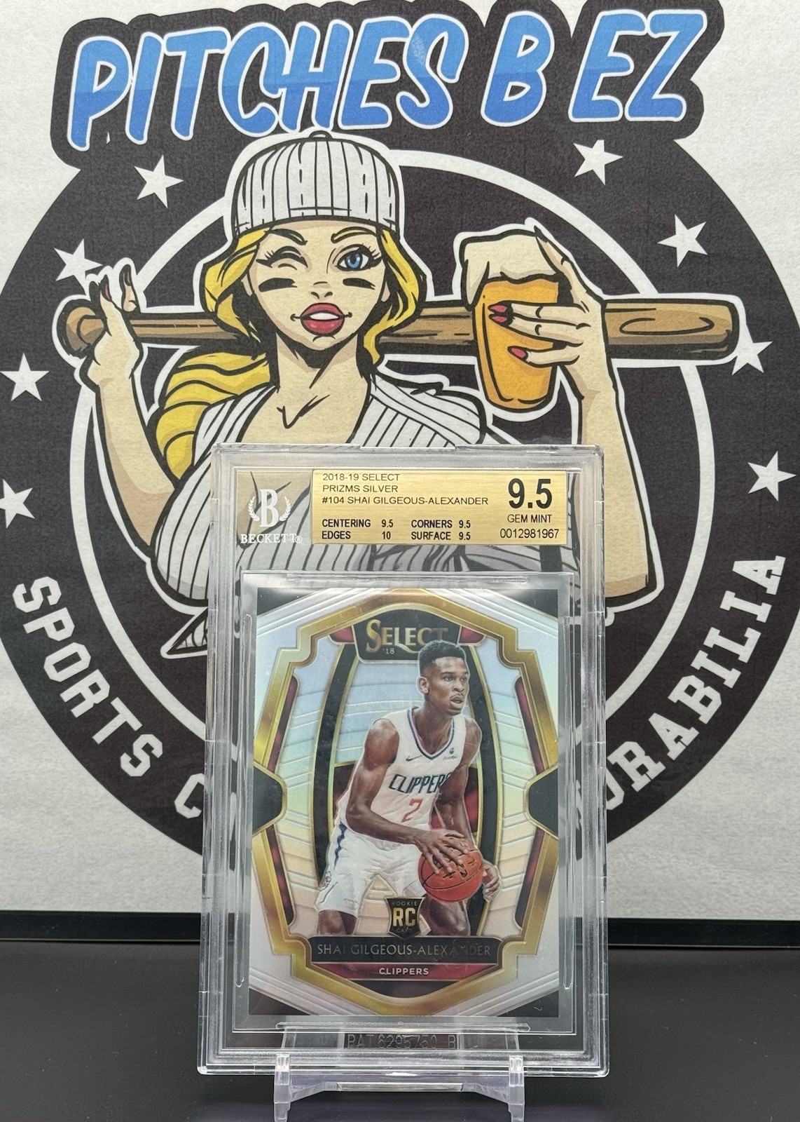 2018 Select Shai Gilgeous-Alexander #104 Rookie Silver Prizm RC BGS 9.5 GEM 💎