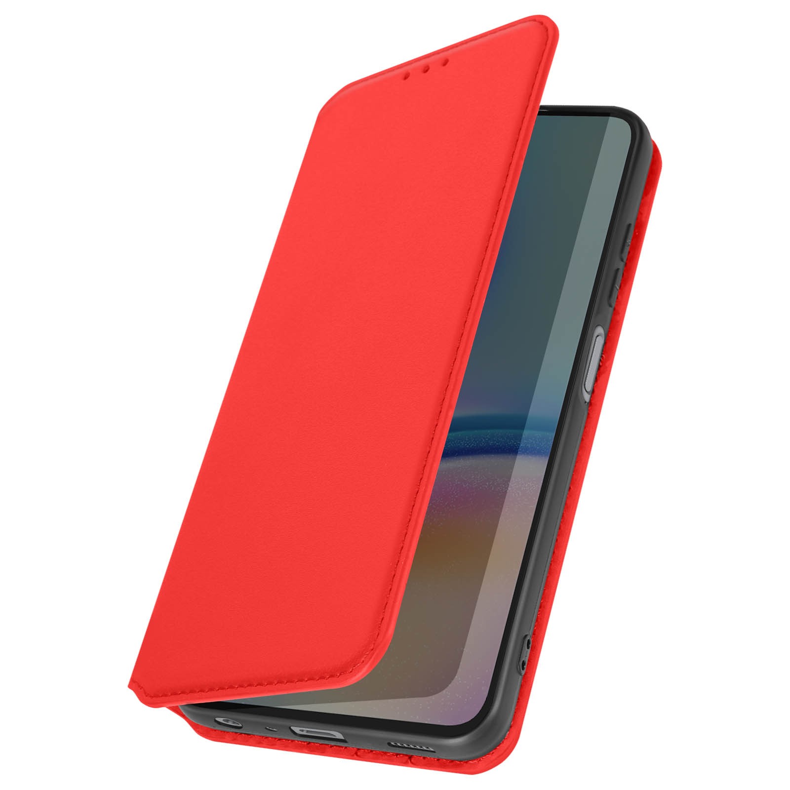 Étui clapet pour Galaxy A05s Avizar avec porte-carte magnétique noir en simili cuir