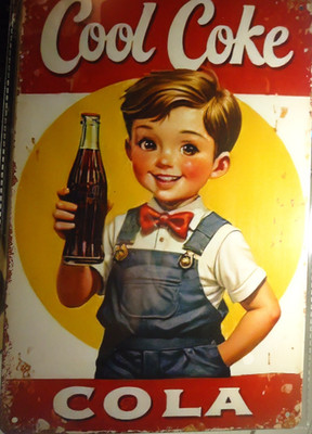 COOL COKE COLA   Retro Blechschild 30 x 20 cm Metallschild  