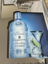 VINTAGE LIQUOR BAR 25" X 15" TANQUERAY STERLING VODKA MIRROR WALL SIGN