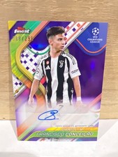 Francisco Conceicao 2024-25 Topps Finest UEFA CC 88/299 Auto Purple Juventus