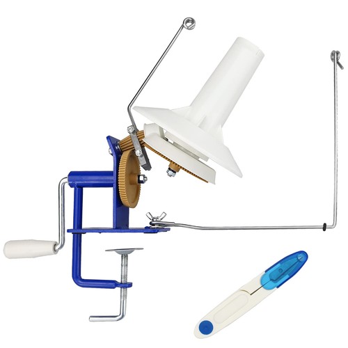 Needlecraft Large Jumbo Metal Yarn/Wool/String/Fiber Ball Winder Hand Operate...