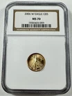 2006 $5 American Gold Eagle NGC MS70 1/10 oz .999 Bullion Coin