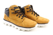 Timberland A26MN Boys Brown Leather Shoes EU37 UK4 Lace-Up Rebotl Almond Toe