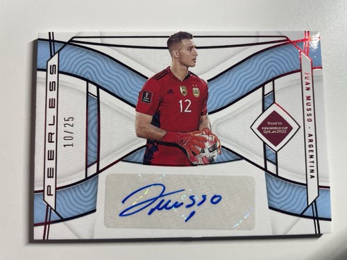 2022 National Treasures Soccer WC Juan Musso Auto Ruby /25 Argentina #PS-JMU