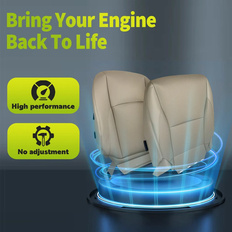 Cubierta de asiento de cuero perforado inferior y superior delantera tostada para Lexus ES350 2007-2012 Foto 4 de 4