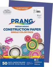 SunWorks 7403 Construction Paper, 9" x 12", 50 Sheets/Pack, Blue