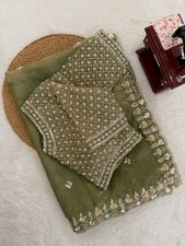 Bollywood Reception Party Wear Hand Work Designer Saree