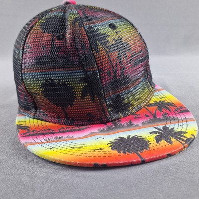 City Hunter USA Snapback Mütze Kappe Netz Miami Hawaii Surf Tropical Beach Palme