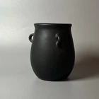 Antique/Vintage Weller Pottery Tri-handled Black Matte Vase