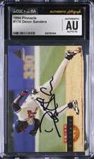 1994 Pinnacle Deion Sanders #174 CGC Authentic Auto 10 Atlanta Braves Baseball