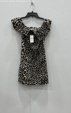 Express Women's Leopard Print Off-The-Shoulder Mini Dress Size XS