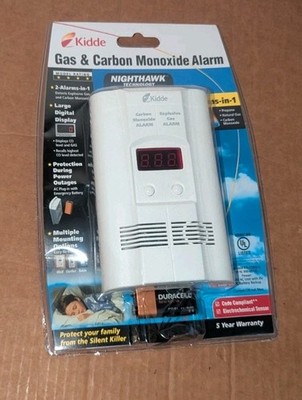 Kidde Nighthawk KN-COEG-3 Explosive Gas & Carbon Monoxide Alarm Detector