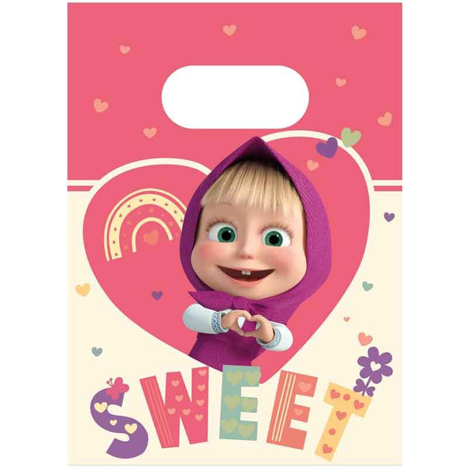 Masha & the Bear Party Bags – Loot Favour Treat Bags – Pack of 4 Take Home Bags