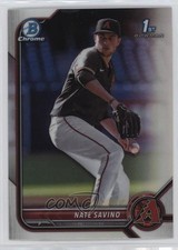 2022 Bowman Draft Chrome Refractor Nate Savino #BDC-163 0b3