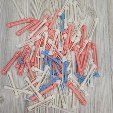 Mixed Lot Vintage Plastic Perm Rods Pink White Blue Hair Curlers Cold Wave 75 pc