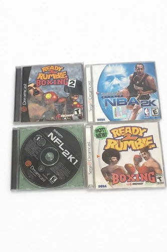 Sega Dreamcast Game Lot NBA 2K NFL 2K1 Ready 2 Rumble Boxing 1 & 2 Tested