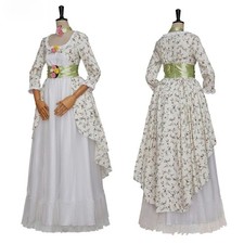 victorian 18th Victorian Gothic Evening Dresses Two-Piece Floral Ball Gowns