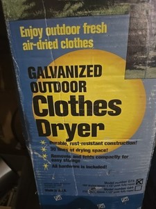 Outdoor Clothes Dryer Large Capacity Drying Space 165ft Umbrella NIP 30 lines