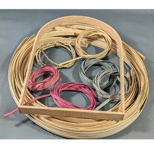 Square Tulip Basket Weaving Kit with D Handle Reed Seagrass and Instructions