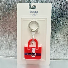 Bogg Bag Tiny Tote Keychain ~ Red Christmas “Santa Boggy” ~ Santa Claus NEW NIB