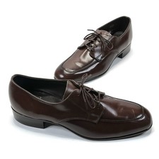 Vintage Sears Mens Brown Leather Dress Shoes Size 8.5 D Made In USA Lace Up NICE