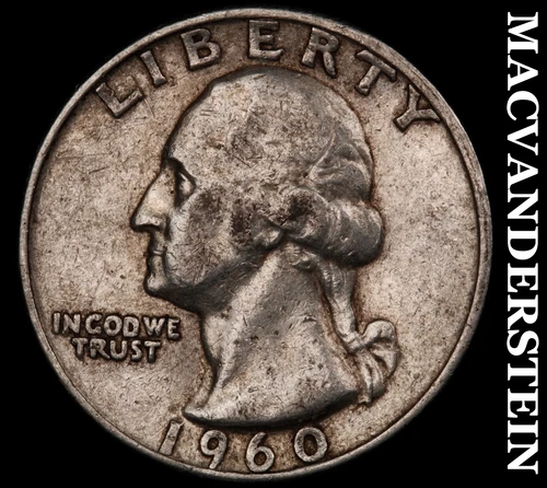 1960-D Washington Quarter- Silver- Scarce Better Date No Reserve #J1908