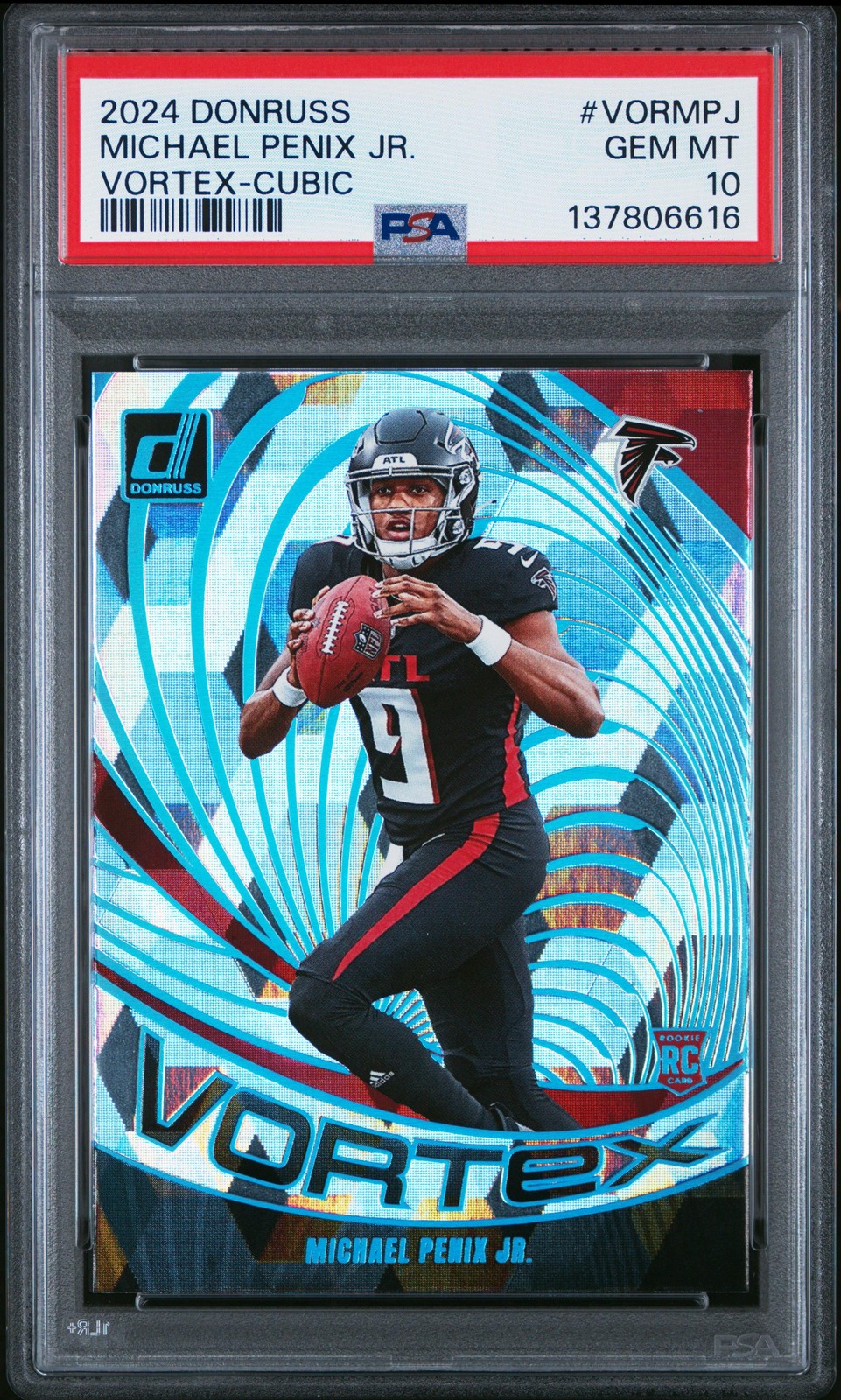 Michael Penix Panini Donruss Vortex #VORMPJ Cubic