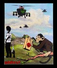 Banksy 2015 Rare stencil Painting Dismaland Framed