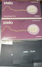 Stelo Oura Glucose Biosensor Kit - 4 (2 Boxes) Continuous Gluscose Monitors