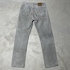VTG Levis Levi  s 501 0652 Gray Denim Jeans Men Size W33 L32 Button Fly Straight