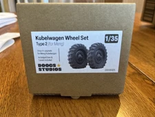 1/35 Doogs Studios #135025 Kubelwagen Wheel Set Type 2 For Meng