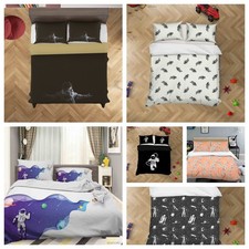 3D Space Astronaut Pattern Quilt Cover Duvet Cover Comforter set