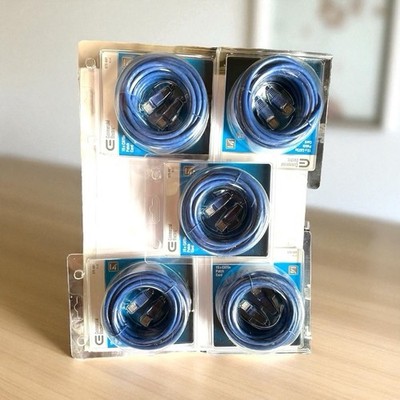 LOT OF 5 CAT5e 15 ft. PATCH CORD 575 681 BLUE BRAND NEW!