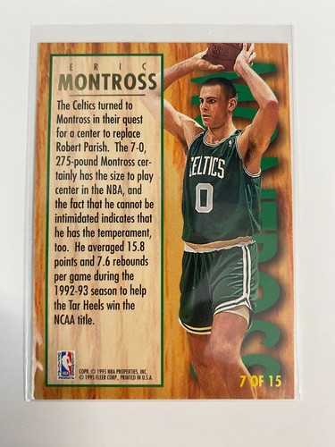 16 Eric Montross RC's Boston Celtics North Carolina Finest Ultra Kromax UD Stadi - Bild 3 von 17
