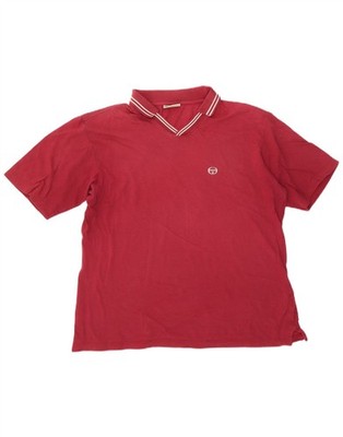 Sergio Tacchini Mens Polo Shirt XL Burgundy OR19