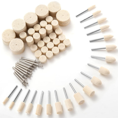Felt Polishing Buffing Wheel Set for Dremel Rotary Tool - 80Pcs Wool Felt Polish