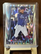 Andres Gimenez 2025 Topps Chrome #70 Raywave Refractor Toronto Blue Jays
