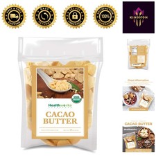 16 Oz Organic Cacao Butter - All-Natural, Healthy Fats  Rich Chocolate Aroma