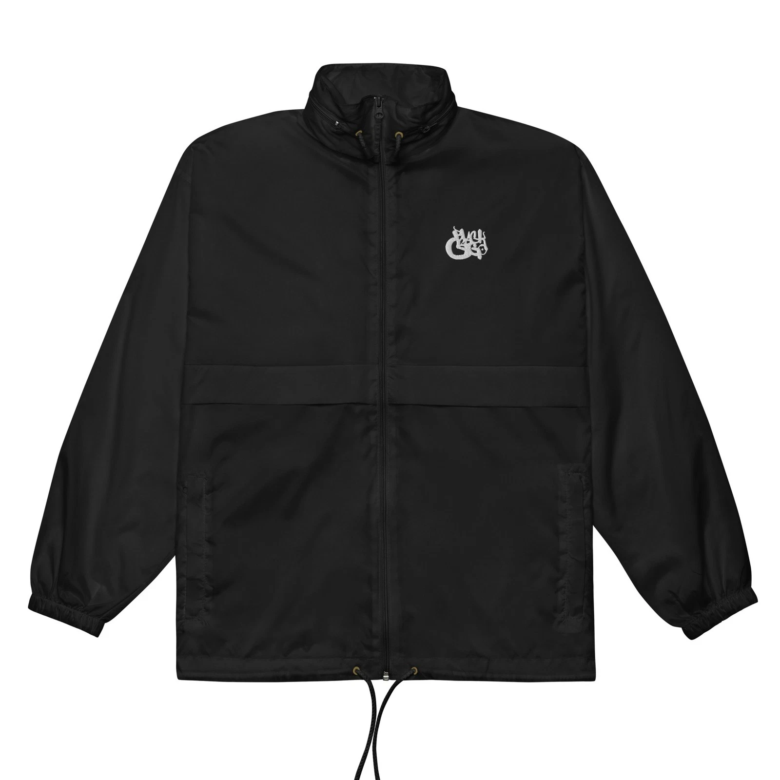 BlackCargo Apparel Mens EcoFriendly Streetwear Vegan Windbreaker Black S 2XL