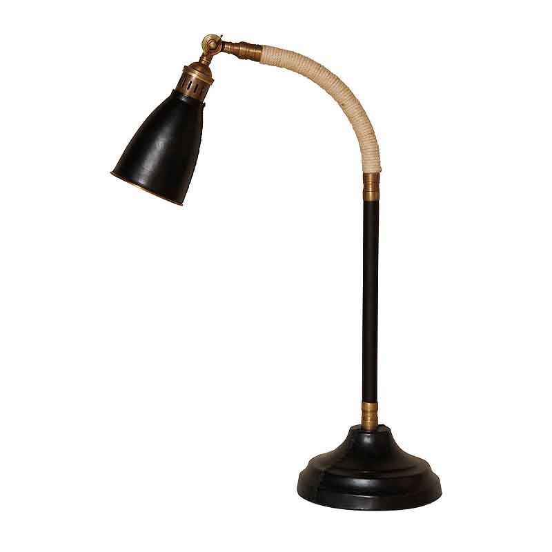 Lampe sur pied en cuir et corde Aventura de 101cm pour salon