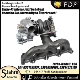 Turbolader für VW Golf Jetta Tiguan Touran Eos 1.4TSI 03C145701T 03C145702B A+