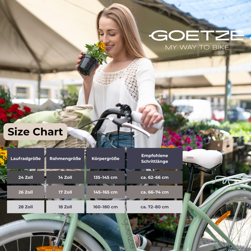 Goetze City Bike Mood 28 Zoll, 7-Gang Shimano, V-Brake, LED, Damenrad mit Korb! - Bild 52 von 134